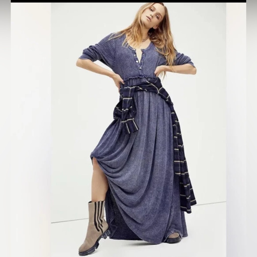 Free People Marissa Henley Waffle size medium